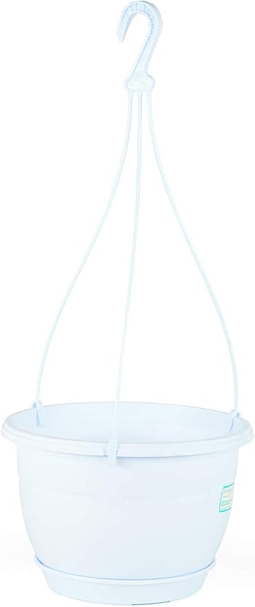 SM03 Safir Makrome Askılı Saksı Askısı ile Birlikte 26,5cm, 6 Litre Beyaz