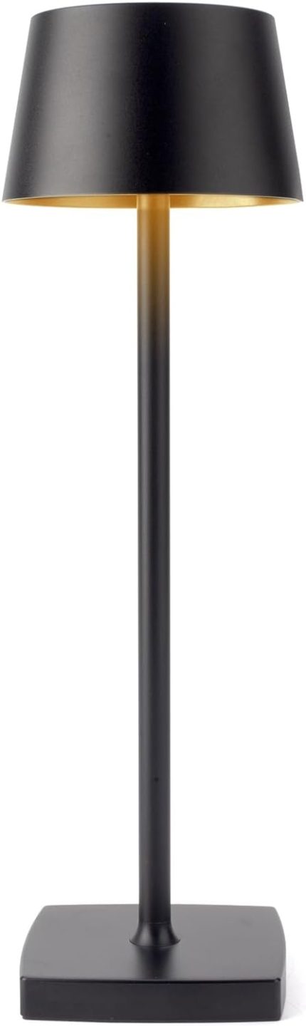 Masa Lambaları Şarj Edilebilir, 6000mAh Pille Çalışan Masa Lambası, IP54 Su Geçirmez Dış Mekan Masa Lambası, İç Mekan Dış Mekan Restoran Büfe Bar Kahve Dükkanı, Siyah