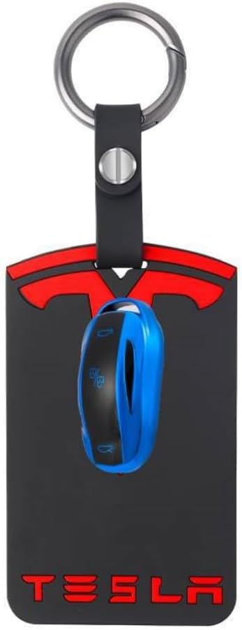 Tesla Model Y/Model 3 ile Uyumlu Anahtar Kart Tutucu, Aşınmaya Dayanıklı, Toz Geçirmez, Düşmeye Dayanıklı Silikon Her Şey Dahil Anahtar Koruma Kılıfı Tesla Model Y/Model 3 ile Uyumlu. Siyah