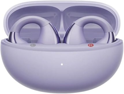 C30 (QT33) Crossky Kablosuz Küpe Kulaklık 4 Mikrofon Enc Ipx5 Bluetooth 5.4 Mor