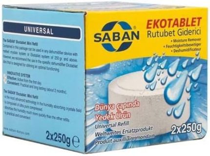 Nem Alıcı 2 Adet 250 gr Yedek Tablet Naturel (Kokusuz) Rutubet Giderici