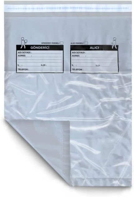 Gri Kargo Poşeti 30x37+5 cm - 100 Adet