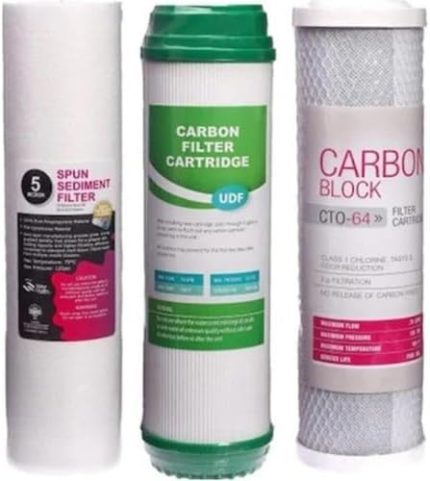 3820 Açık Kasa Su Arıtma Cihazı Alt Takım 3lü, 6 Aylık Filtre Seti