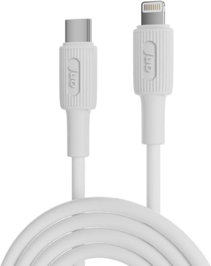 27W USB Type-C to Lightning iPhone iPad Silikon Hızlı Şarj ve Data Kablosu Beyaz 2 Metre