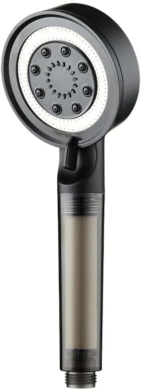 GrandFilter 5 Fonksiyonlu Yüksek Basınçlı Kireç Filtreli Duş Başlığı (Siyah)