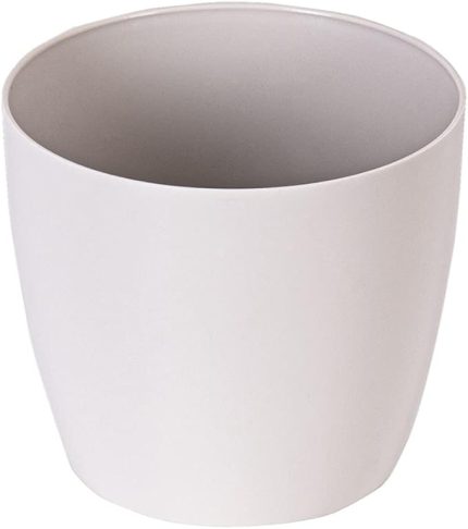 YK01 Yakut Saksı No:1 Drenaj Aparatı ile Birlikte 11cm, 0,68 Litre Kirli Beyaz