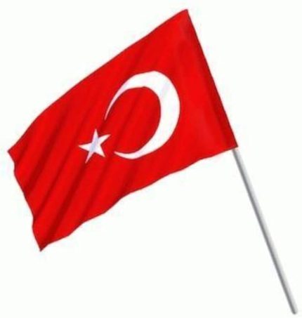 1 Adet 20 x 30 Raşel Sopalı Ayyıldız Bayrak - Türk Bayrağı