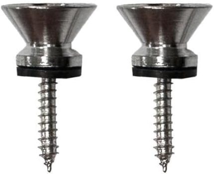 PM1-2X Silver Metal Kaliteli Gitar Askı Pimi Omuz Askısı Takmak İçin Vida Pim (2 Adet)