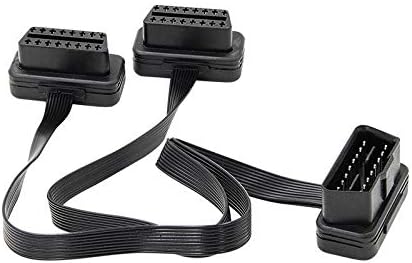 Extension Double Connector Y Splitter OBD OBD2 16PIN Erkek Düz Bağlantı + İnce
