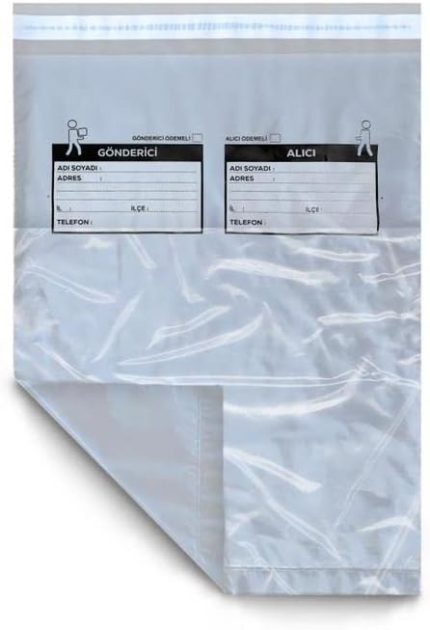 Gri Kargo Poşeti 24x30+5 cm - 100 Adet