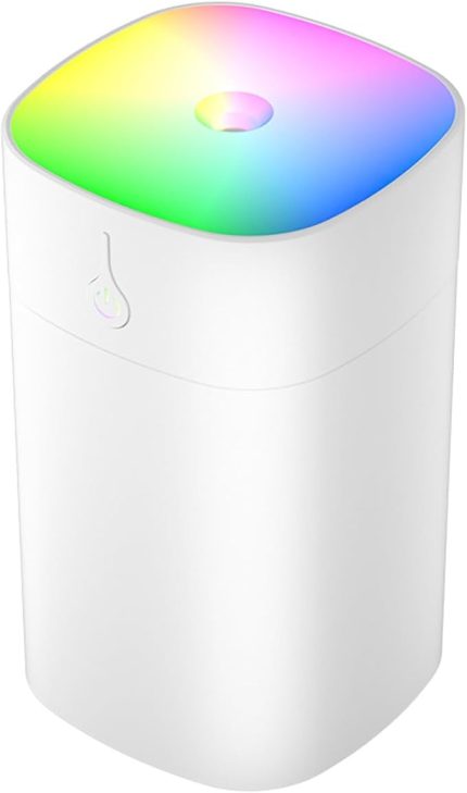 400 ml Ultrasonik Hava Nemlendirici Ortam Nemlendirici Işıklı Hava Nemlendirici Buharlı Nemlendirici Buhar Makinesi ve Aroma Difüzörü H2O Nemlendirici Oda Nemlendirici Hava Temizleyici (Beyaz)