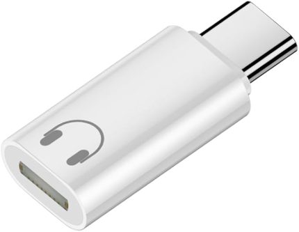 USB-C - 8Pin (Lightning) Kulaklık Adaptörü | Hi-Fi Ses Kalitesi | Mikrofon ve Kumanda Destekli OTGLV