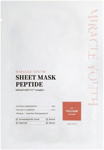 11 Factory Miracle Youth Sheet Mask Peptide 23 gr – Peptit Maskesi