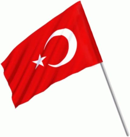 Bayrağı Sopalı Yıkanabilir Alpaka Kumaş 30x45cm