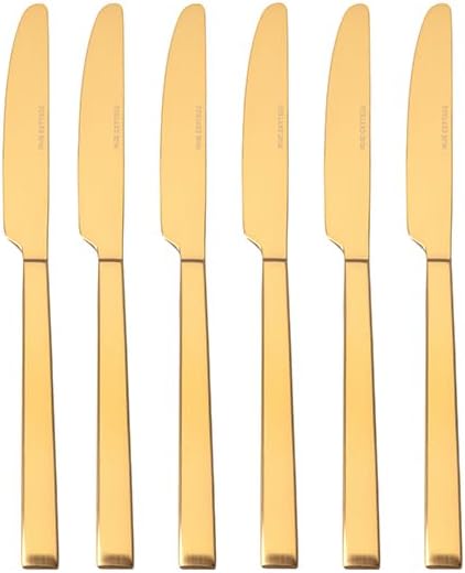 Quantum Mat Altın Tatlı Bıçağı 24 cm 6 adet