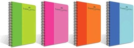 Renkli Spiralli Defter, A4, 80 Yaprak,70g Kağıt, Kareli, 500 Mikron PP Kapak, PET Spiralli, Asorti Renkler, Dayanıklı ve Kullanışlı