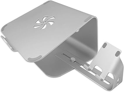 Alüminyum Laptop Standı & Telefon Tutucu – 10”-17” Dizüstü Bilgisayar Uyumlu, Kaymaz Ayaklı Ergonomik Yükseklikli MacBook Standı, Masaüstü Soğutucu Destekli Gri - Görsel 2