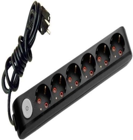 Multi-Let 6 lı Siyah Anahtarlı Grup Priz 1mt