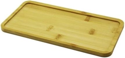 Bambu Yağdanlık Altlığı Sunumluk Şık ve Dayanıklı Ahşap Tepsi (Dikdörtgen)