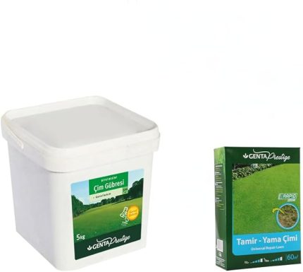 Tamir Yama Çim Tohumu - Prestige Genel Bakım Çim Gübresi 5 Kg - Çim Bakım Paketi