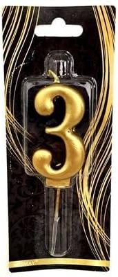 Marifetlerim - 3 Yaş Altın Pasta Mumu