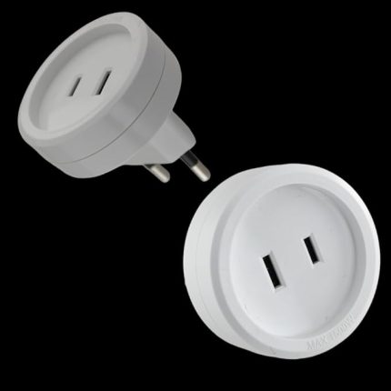 Fişi – Amerikan Tip Fişe Çevirici Seyahat Adaptörü | Tip C Türkiye (Erkek) → Tip A Amerika (Dişi) | 250V – 6A | Amerika, Kanada, Japonya Uyumlu