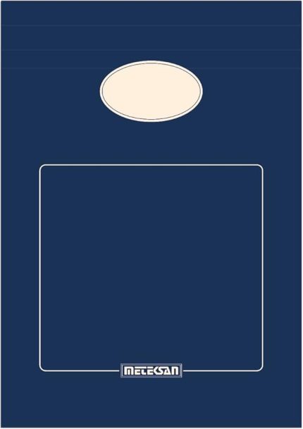 A5 Karton Kapaklı Bloknot, Ofis Serisi, 80 Yaprak, Düz, Navy