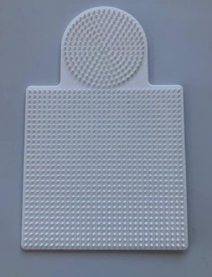 Ütü Ile Yapışan Boncuk Dizme Tablası Büyük Boy - Kare : 15,5 cm - Daire : 8,5 cm - BEYAZ RENK