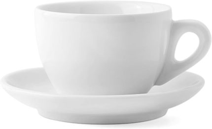 Verona Porselen Cappuccino 1 Kişilik Fincan ve Tabak Takımı - 180 ml (6,33 Oz)