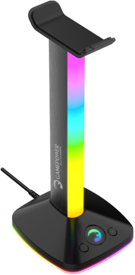 EliteRack RGB Gaming USB3.0 Oyuncu Alüminyum Alaşımlı Kulaklık Standı