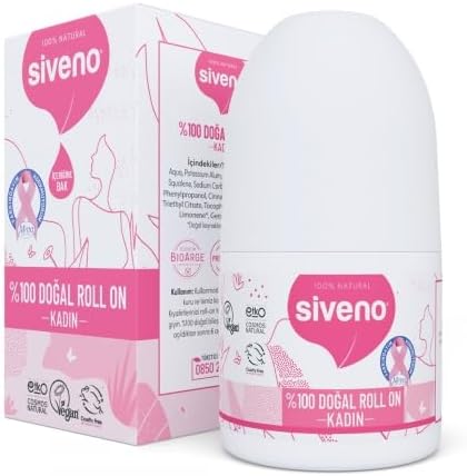 %100 Doğal Roll On Kadın Deodorant Ter Kokusu Önleyici Bitkisel Leke Bırakmayan Vegan 50 ml