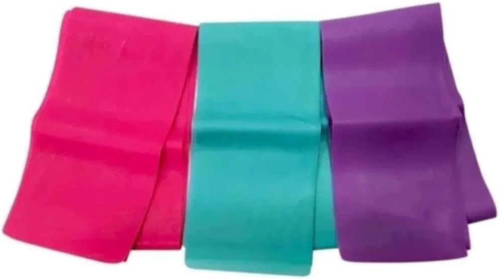 Pilates Direnç Lastiği – 90x7,5 cm Farklı Dirençlerde Pilates Bandı Seti 1 Adet - Görsel 2