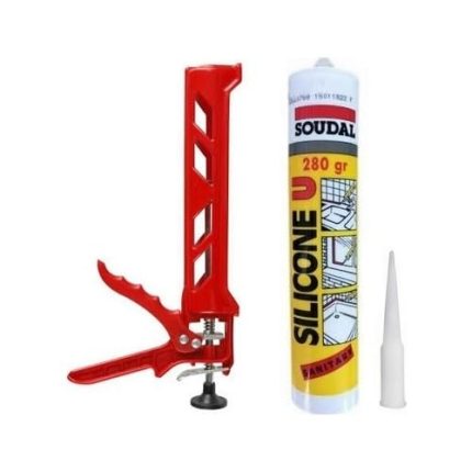 Amaçlı Soudal Şeffaf Silikon 280 Ml Ve Plastik Silikon Tabancası