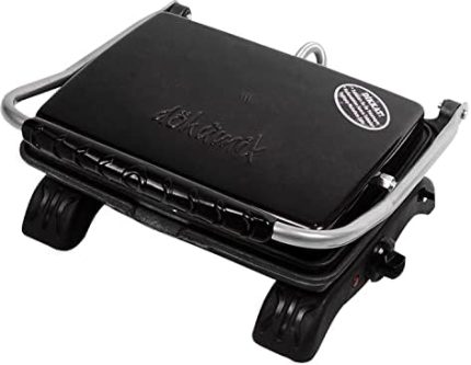 Organik (Kaplamasız ) Demir Döküm Tost Makinası 1800 watt (SİYAH)