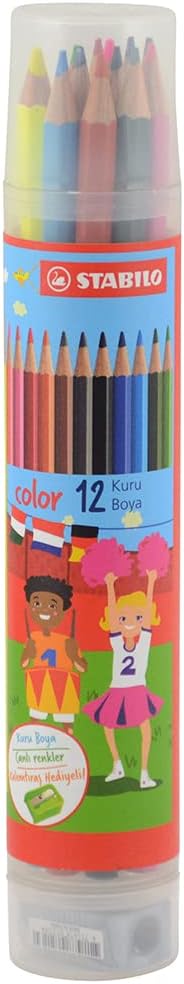 color - Kuru Boya Kalemi - 12'li Plastik Tüp