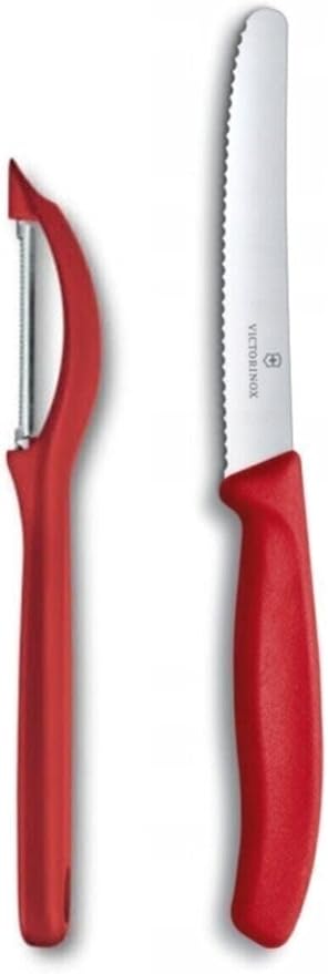 Kırmızı Yan Soyacak Ve 11 Cm Bıçak 2 'Li Set
