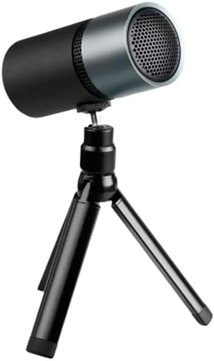 M8 Pulse kompakt ve katlanabilir USB kondansatör mikrofon, canlı ses akışı için mükemmel, siyah/gri