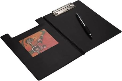 SEKRETERLİK KAPAKLI A5 PVC 17,5X24 CM SADECE A5 EVRAKLAR İÇİN UYGUNDUR SİYAH