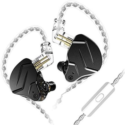 ZSN PRO X 1DD+1BA Dinamik Sürücü Dengeli Armatür Hibrid Kulaklık, HiFi DJ Monito Koşu Spor Gürültü Engelleme, Metal, 2PIN Çıkarılabilir Kablo (Mikrofon ile Siyah)