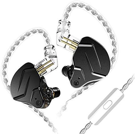 ZSN PRO X 1DD+1BA Dinamik Sürücü Dengeli Armatür Hibrid Kulaklık, HiFi DJ Monito Koşu Spor Gürültü Engelleme, Metal, 2PIN Çıkarılabilir Kablo (Mikrofon ile Siyah)