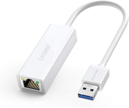 USB 3.0 to RJ45 Gigabit Ethernet Dönüştürücü Adaptör Beyaz