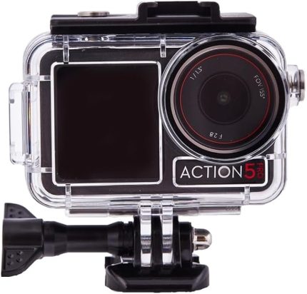 Su geçirmez kılıf DJI Osmo Action 5 Pro/4/3, 60M dalış koruyucu konut kılıf kamera koruyucu kabuk alüminyum vida ve hızlı serbest bırakma toka