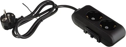 Multi-Let Siyah İkili Priz Topraklı Kablolu Çocuk Korumalı 1 Mt