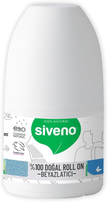 %100 Doğal Roll On Beyazlatıcı Etkili Deodorant Ter Kokusu Önleyici Bitkisel Lekesiz Vegan 50 ml