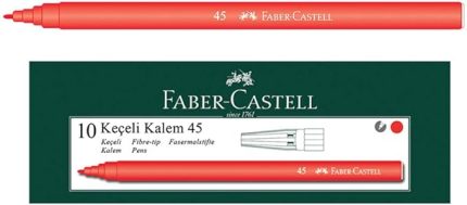 İğne Uçlu Keçeli Kalem Seti, 10’lu, Kırmızı Renk, Havalandırmalı Kapak, Kağıt ve Karton Yüzeyler İçin Uygun