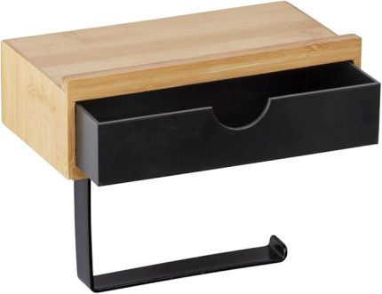 tuvalet kağıdı tutucusu tepsi ve çekmeceli