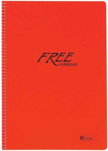 Color A4 Çizgili 120 Yp. PP Kapak Spiralli Free Okul Defteri