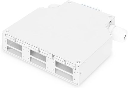 LWL Ekleme Kutusu - Şapka Ray Montajı - 6 Port - SC Dubleks Bağlantılar için - Metal Gövde