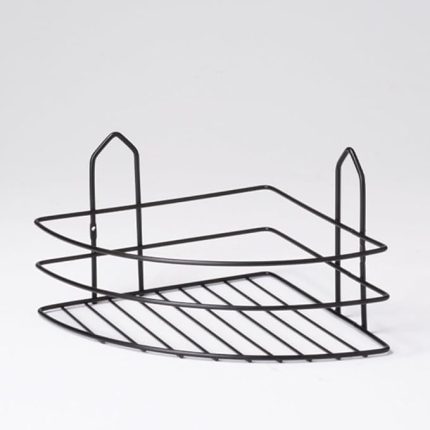 Mark Premium Tek Katlı Köşeli Duş Rafı Paslanmaz Siyah