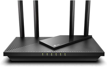 Archer AX55, AX3000 Mbps Dual Band Wi-Fi 6 Router, Fiber Destekli, 4× Gigabit LAN Ports, WPA3, 1× USB 3.0 Port, Oyun için İdeal Xbox/PS4/8K Steam